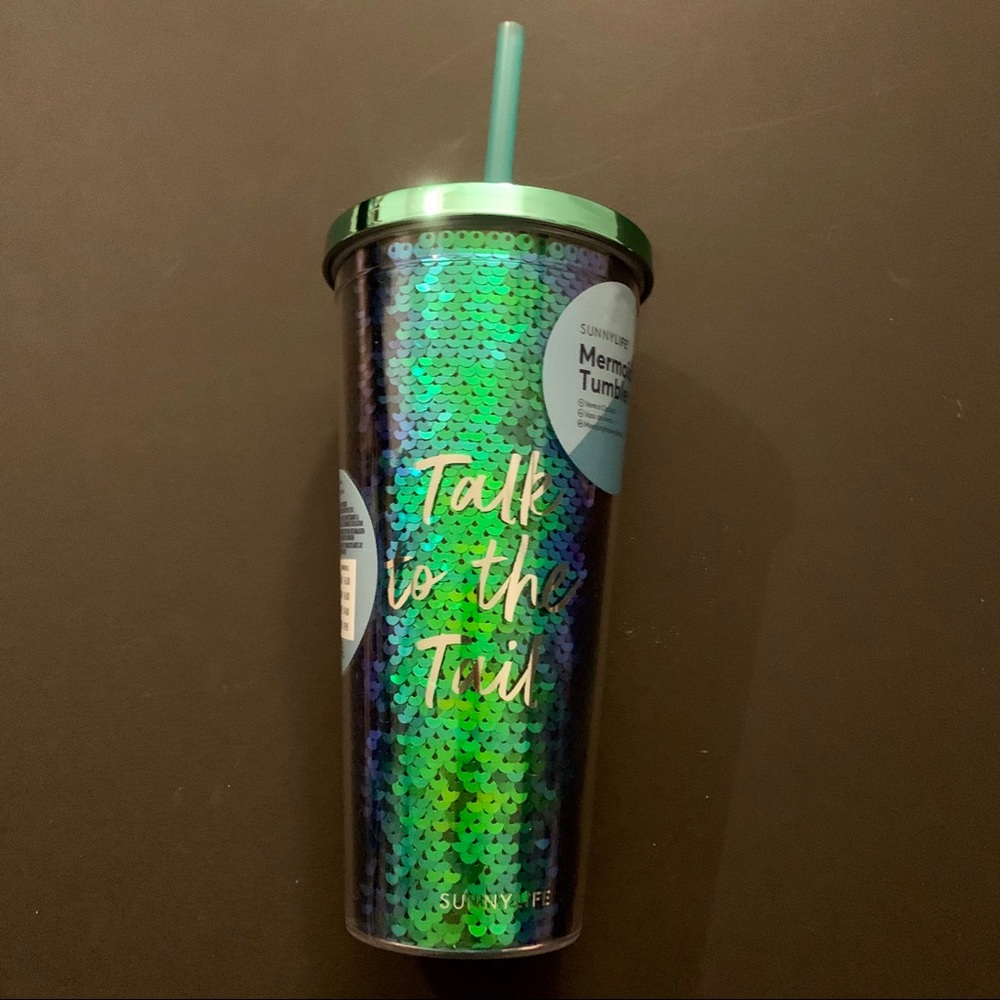NWT Mermaid Sequined Tumbler